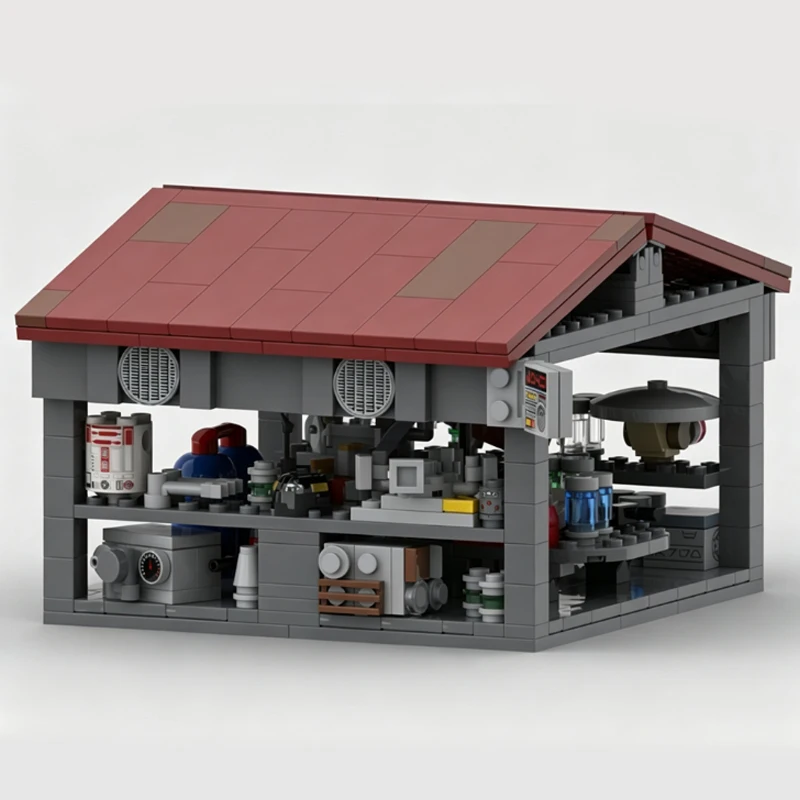 City Street View Model MOC Building Bricks Street Automated Kiosk Modular Technology Children Holiday Gifts Assemble Toys Suit
