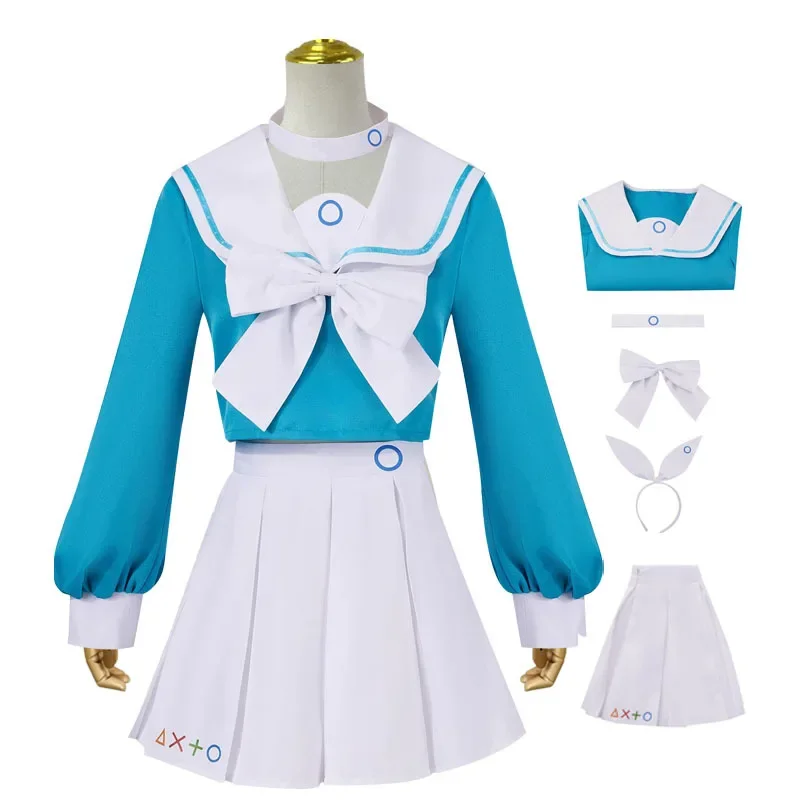 Arona-Costumes de Cosplay pour Fille, Jupe de Marin d'Archives Bleues, Uniforme SвJK, Vêtements de Sauna, Robe de Jeu en Plis pour Carnaval d'Halloween