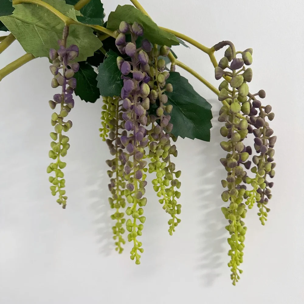 Lebensechte Beerenblume, künstliche Pokeberry-Blumen für Wohnzimmer, Hochzeitsdekoration, Party, Tischvase, Dekor im Freien, Garten, Blumen – Detail 3