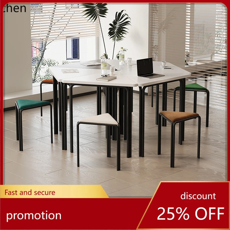 

HT creative office splicing conference table triangular free combination long table hexagon