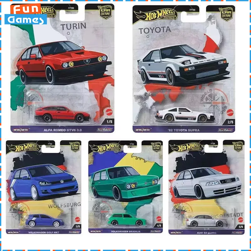 Original Hw Car Culture Beloved Series Car World Tour Hot Sports Car Alloy Model Car Room Ornament Children Birthday Car Gifts