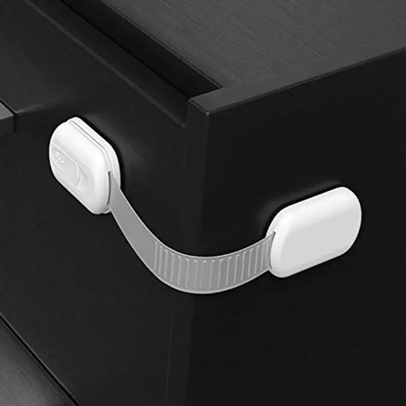 

2PCS Baby Safety Lock Drawer Child Cabinet Locks Adhesive Door Latches Safe Straps2025 NEW