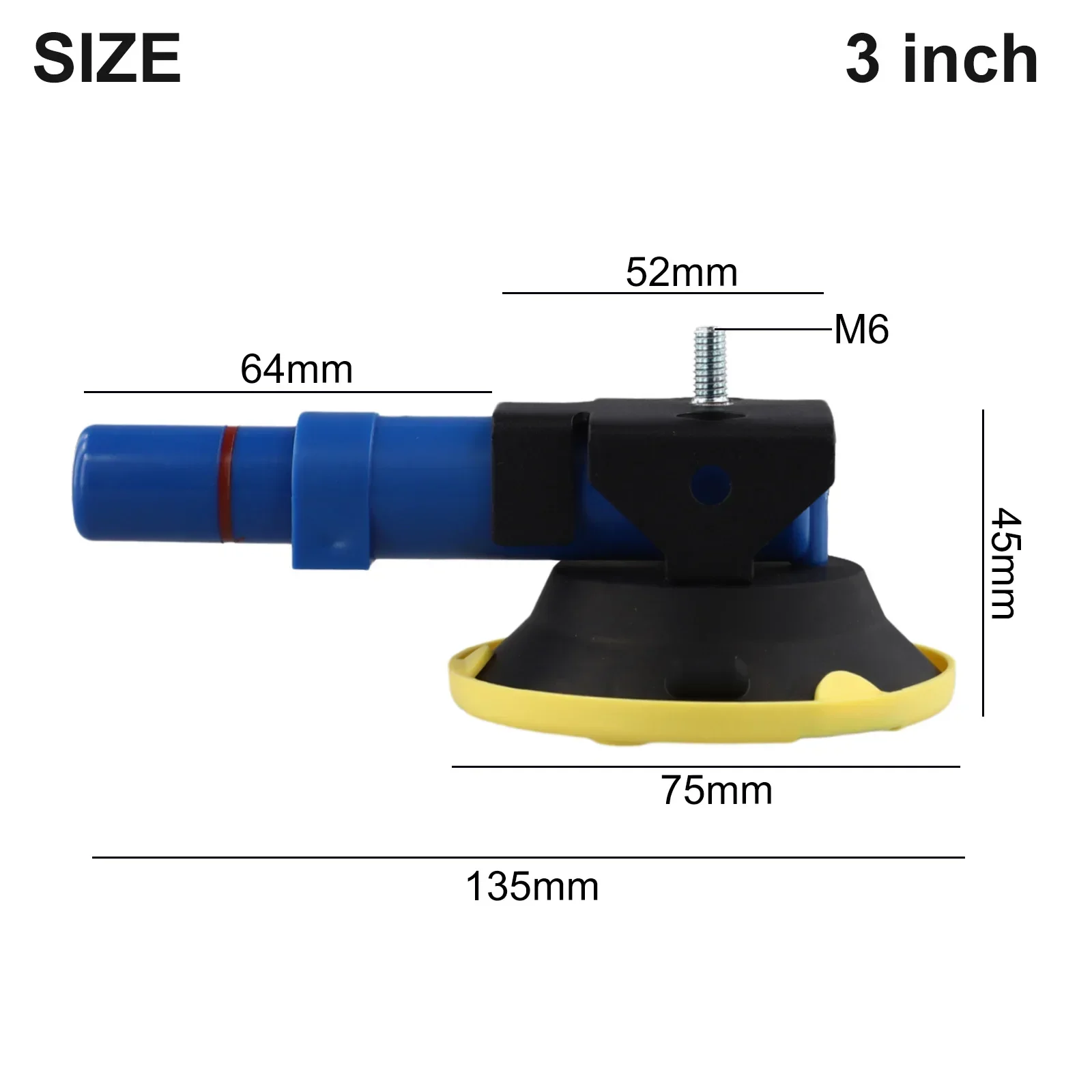 Handpumpen-Vakuumsauger, 6 Zoll, 150 mm, Fotografie, Autoreparatur, versunkener Vakuumsauger, 3 Zoll, 75 mm, 4,5 Zoll, 115 m