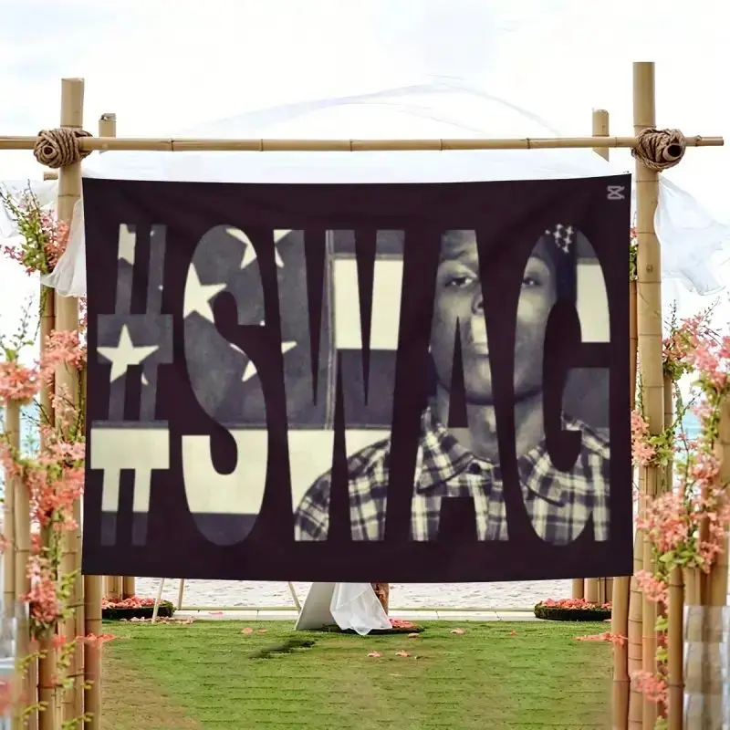VIKAMA Swag American Flag Gothic Grunge Art Tapestry Wall Hanging for Bedroom Living Room Dorm Room Aesthetic Decor