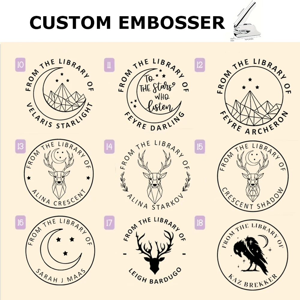 

Custom Embosser Stamps Book Wedding Logo Designs Personalized Embossing Stamp Custom Handheld Envelope Invitation Card Seals DIY