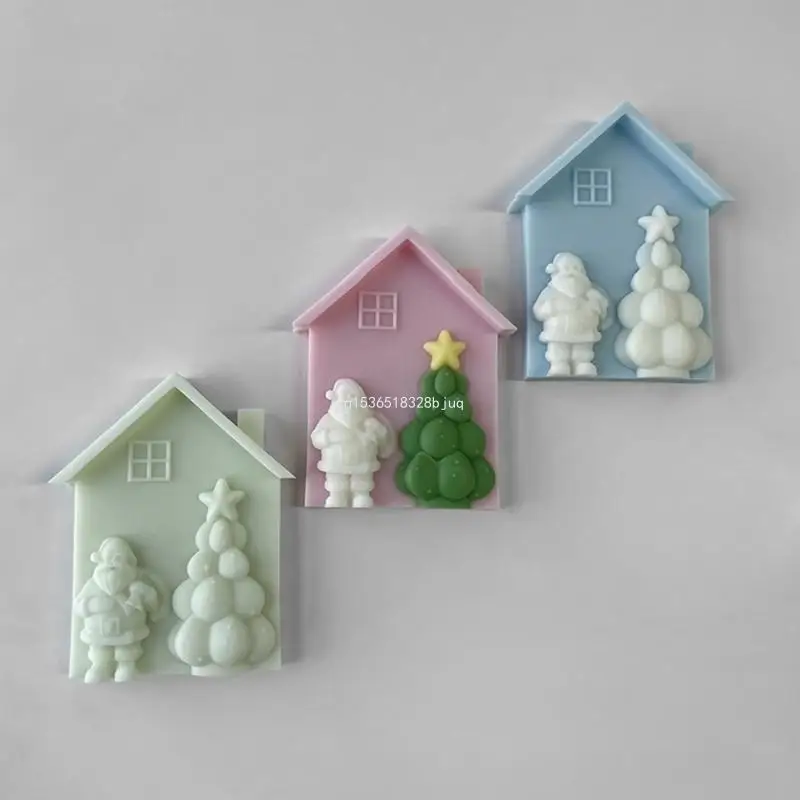 DIY Silicone Soap Mould Christmas House Molds Hand-Making Accessories Soap Mold Perfect for DIY Soap Dropship
