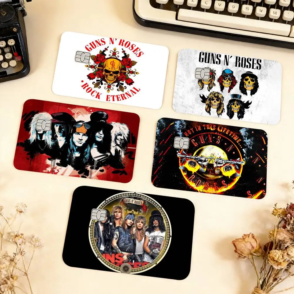 

G-Guns N R-Roses Waterproof Film Skin Cover Credit Card Stickers Debit Front Bank Bus Pass