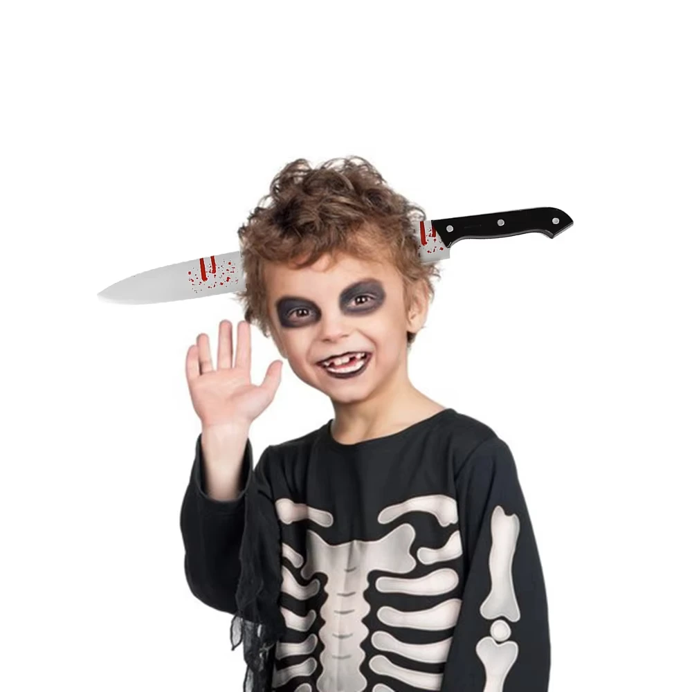 【セール中】ハロウィンヘアフープ、ホラーブラッドフェイクアックスナイフゴシックヘッドバンド、ハロウィンパーティーの装飾、仮面舞踏会コスプレ小道具