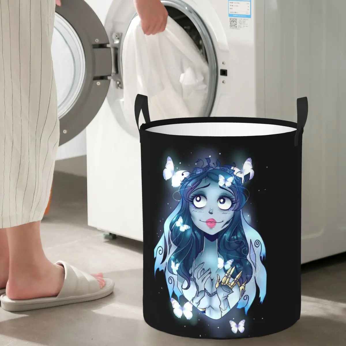 جامع الغسيل هالوين فيلم جثة العروس شبح تيم بيرتون سلة الغسيل القابلة للطي منظم منزلي سلة غسيل الطفل