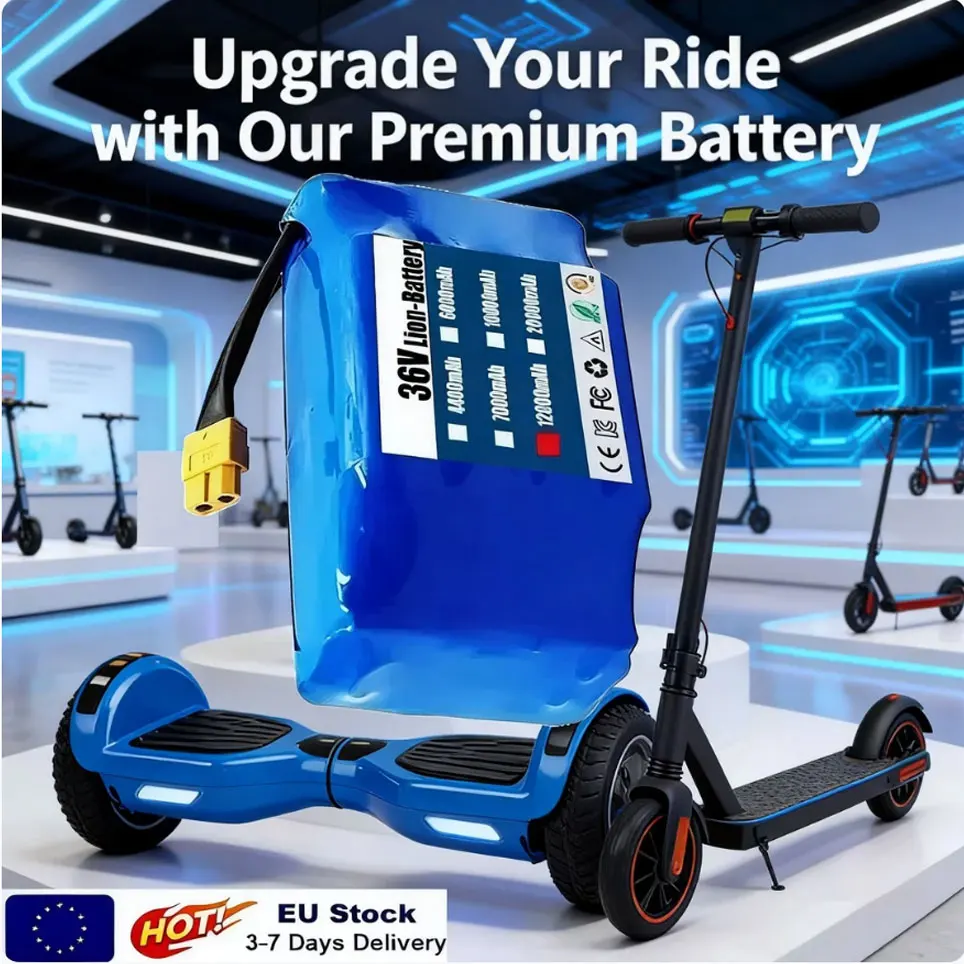 🌼 Batterie au lithium rechargeable d'origine 36v 4.4Ah 10S2P 4400mAh 18650 pour scooter électrique auto-équilibrant, hoverboard 🌼