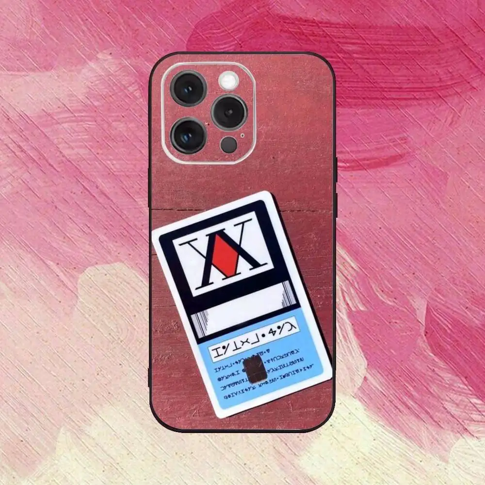 حافظة هاتف ترخيص Hxh Hunter X Hunter لهاتف iPhone17,16,15,14,13,12,11 Plus، Pro Max غطاء أسود ناعم #2