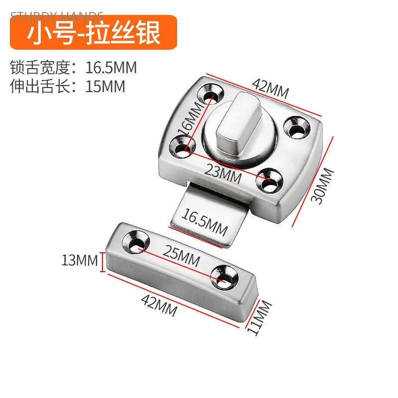 1 set of zinc alloy bolt door latch bathroom wooden door anti lock artifact spring anti-theft door latch lock buckle