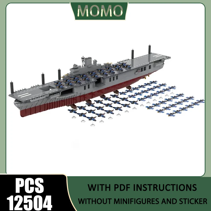 

Moc Building Bricks USS Intrepid Ship Model Technology Modular Blocks Warship Model Gift Christmas Holiday Toy DIY Sets Assembly