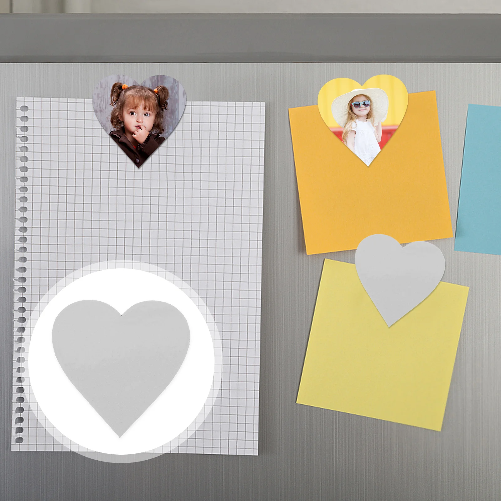 

30Pcs Sublimation Blank Refrigerator Magnets Heart Shape Wear Resistant DIY Photo Magnet Home Decoration