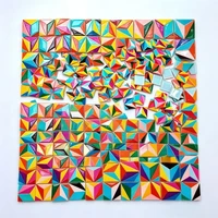 150g Pack Geometric Glass Mosaic Tiles for Artistic Decorations Handmade Garden Pot Decoration Soft Furnishing Creative Projects 2