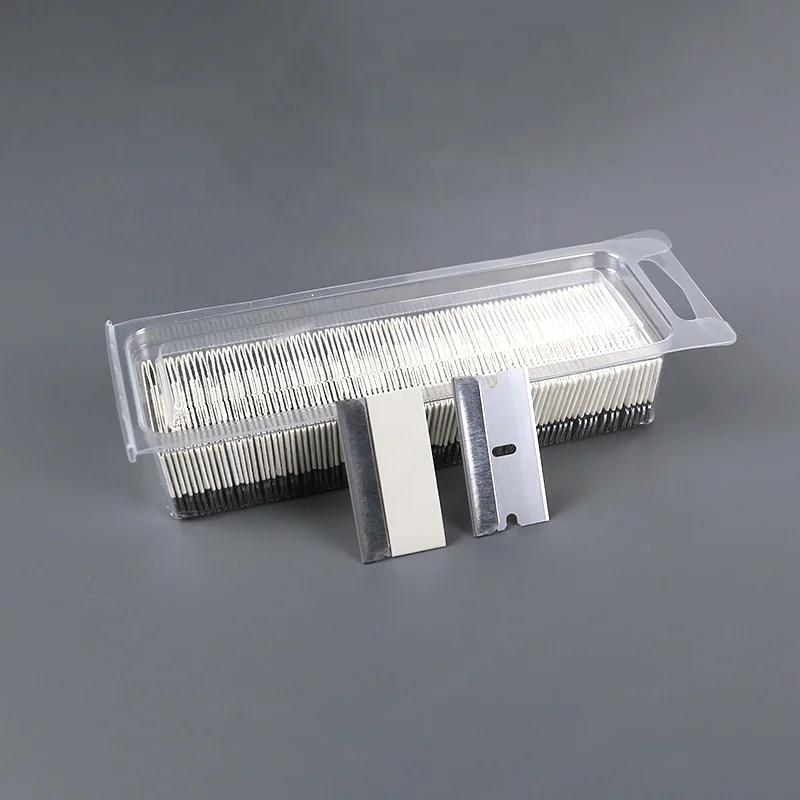 100PCS Single Edge Industrial Razor Blades,   Box & Carton Cutter Replacement Blades, Glass & Paint Scraper Razor Blades