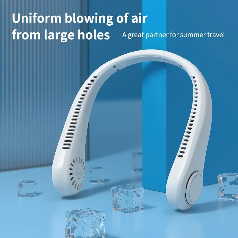 H6 ネックファン ポータブル夏冷却装置 家庭や旅行に不可欠な暑い日のための軽量エアコン