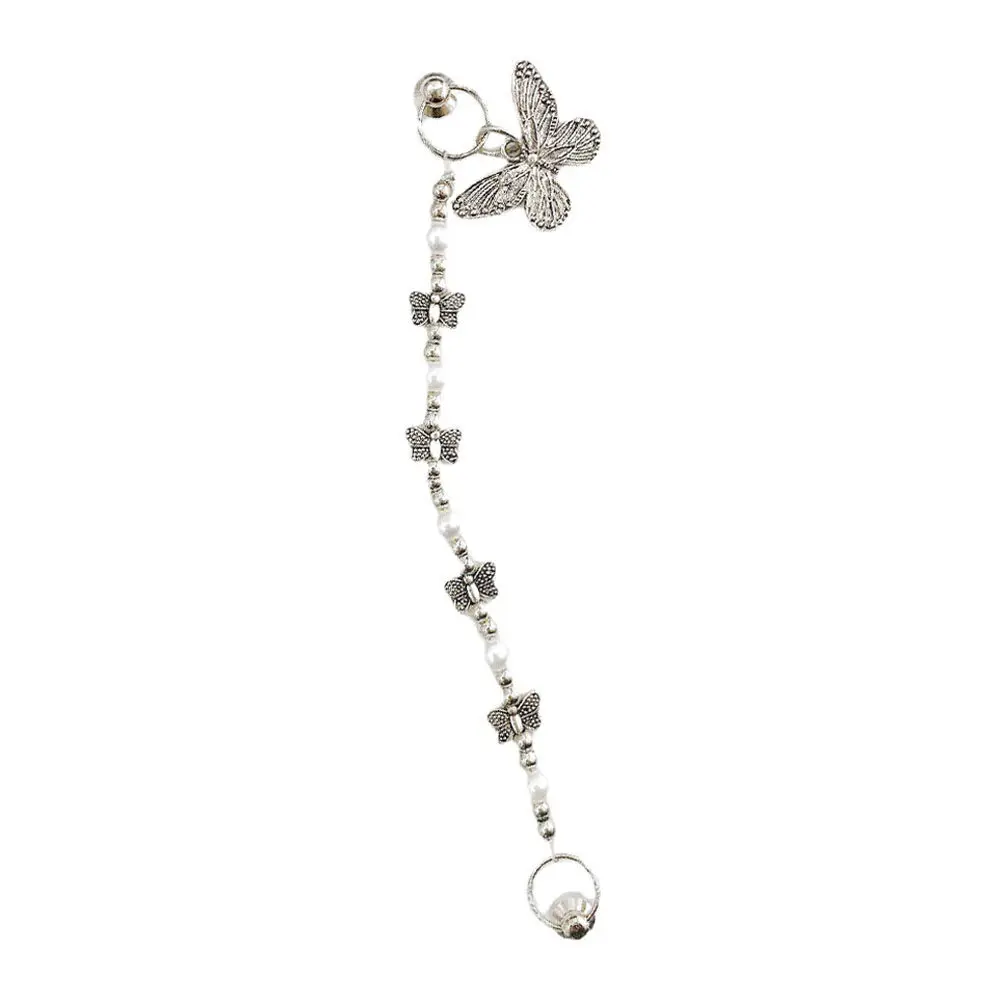 Fashion Metal Butterfly Phone Case Finger Chain Grip with Decorative Effect Secure Hold Phone Accessories Drop Proof Strap