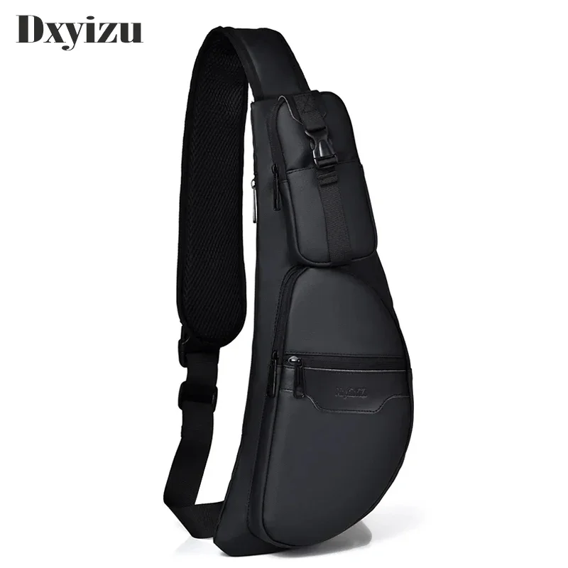 

Men Crossbody Nylon Wterproof Chest Bags For Outdoor Camping Fishing Hiking Boys Large Capacity Pockets Travel Sling Strap Bags