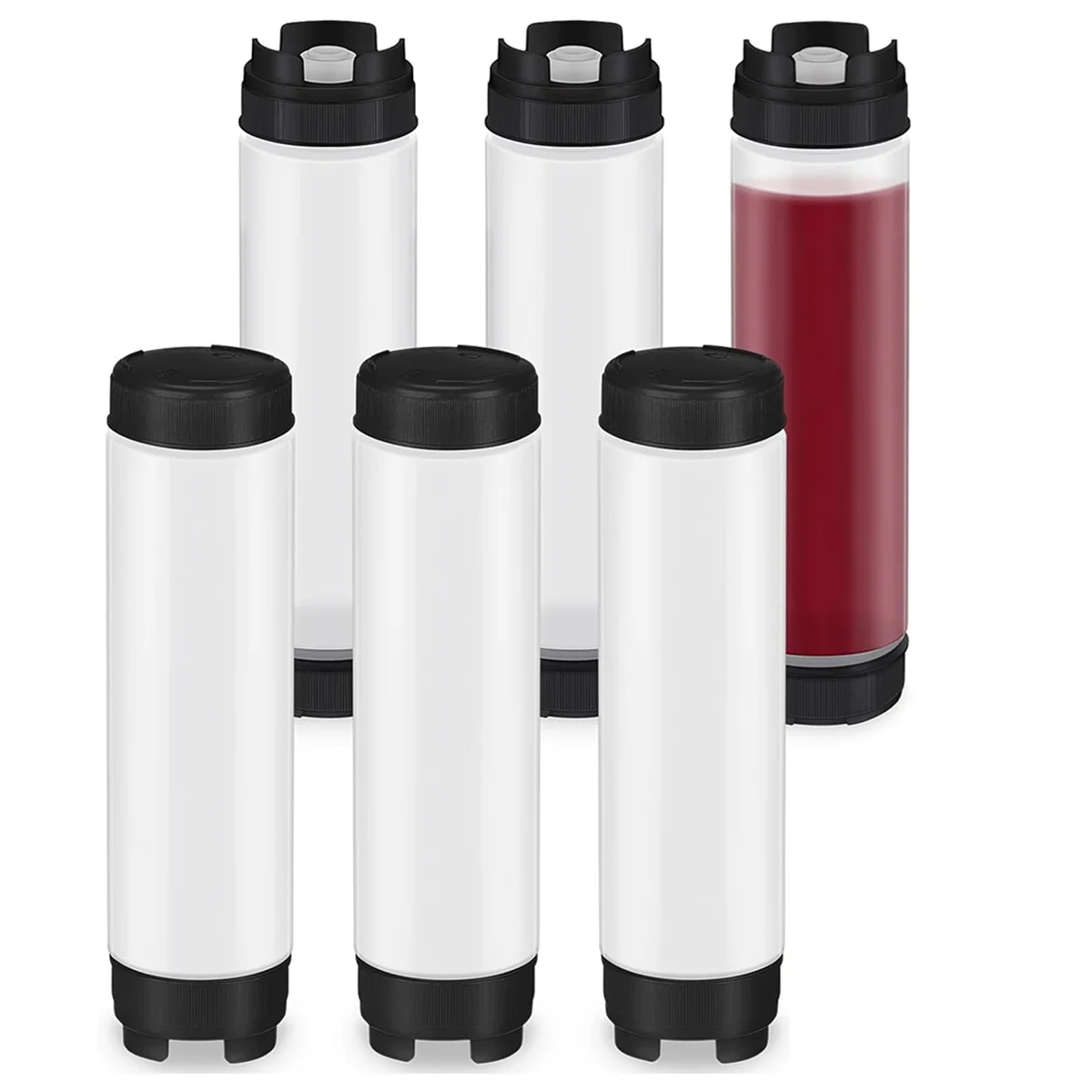 N89R 6 шт., 16 унций, бутылки для приправ, перевернутая пластиковая бутылка для соусов, многоразовый наконечник, большой дозатор с клапаном