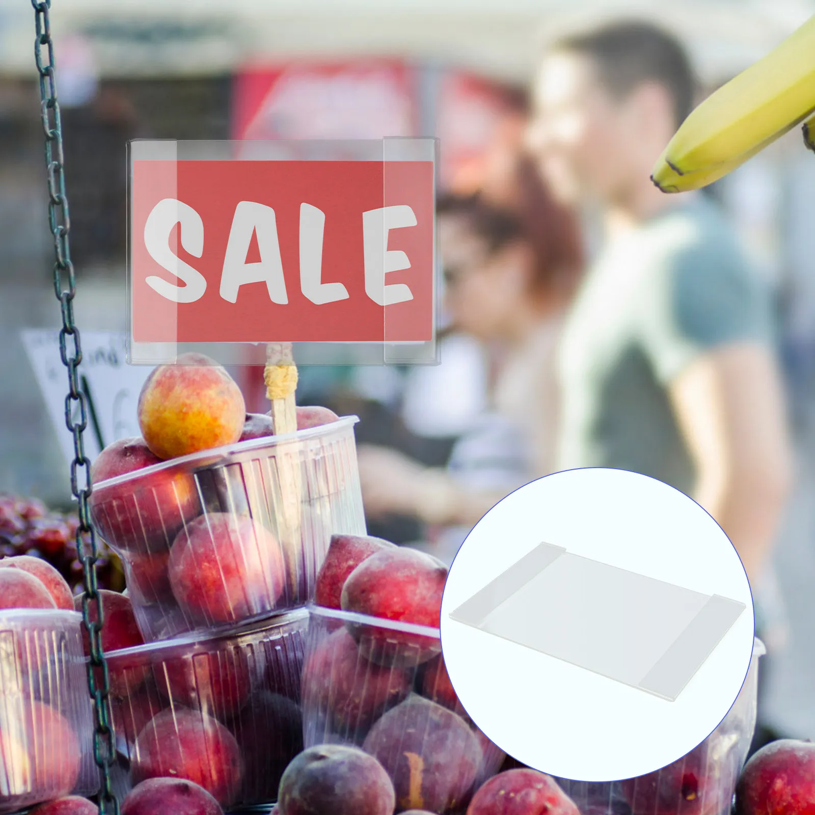 

10 шт. прозрачных акриловых держателей для ценников и этикеток на полки для продуктовых магазинов, бутиков, розничных магазинов, для демонстрации товаров