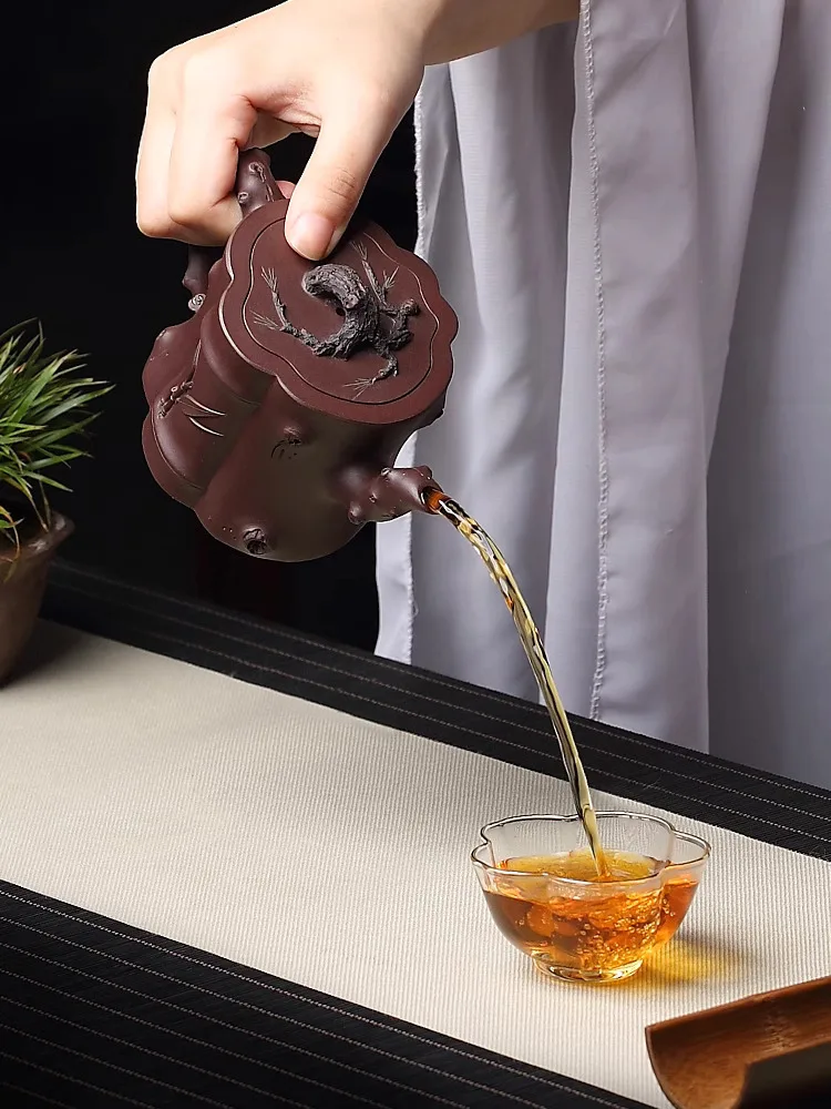 Yi Purple Clay Pot Pure Handmade Tea Original Mine Factory 1 Old Fully Set, Wer