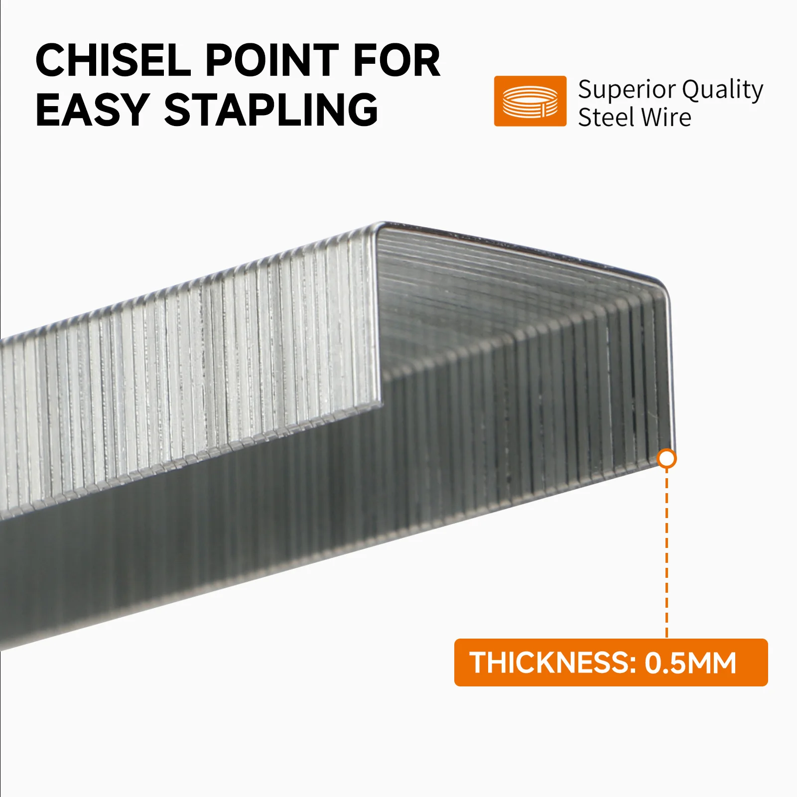 Grampos Eagle No.24/6, perna de 1/4”, pacote a granel de 3 caixas, 3000 peças no total, 1000 unidades por caixa, acessórios de encadernação para escritório e escola