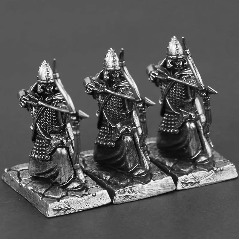 Vintage Copper Roman Legionary Archer Metal Military Figure Sandbox War Toys Home Office Desk Decor Car Interior Decor
