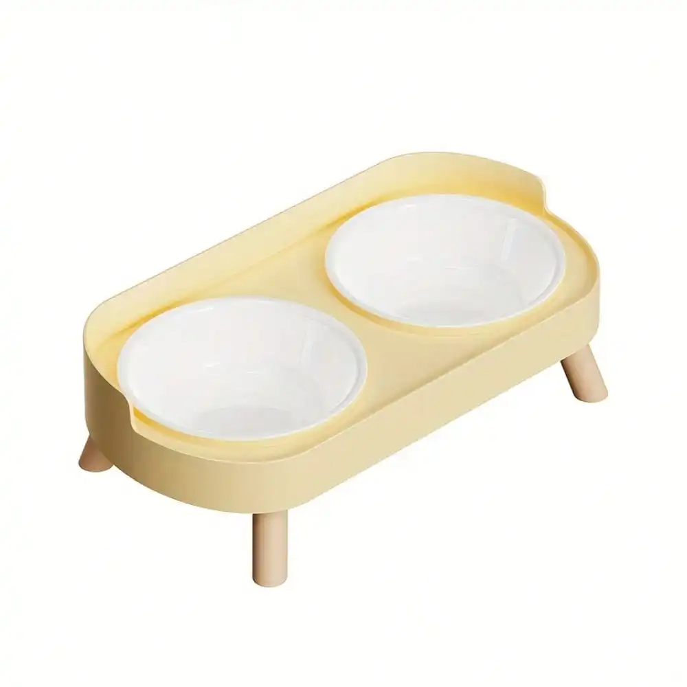 Elevated Double Bowl Feeder, Cat/Dog Bowls For Food And Water, Featuring A Water And Feeding Integration Design, Dog Food Water Bowls For Medium Small Dogs And Cats, Non-Slip Pet Dish Station, Easy To Clean, Christmas Gift For Dogs
