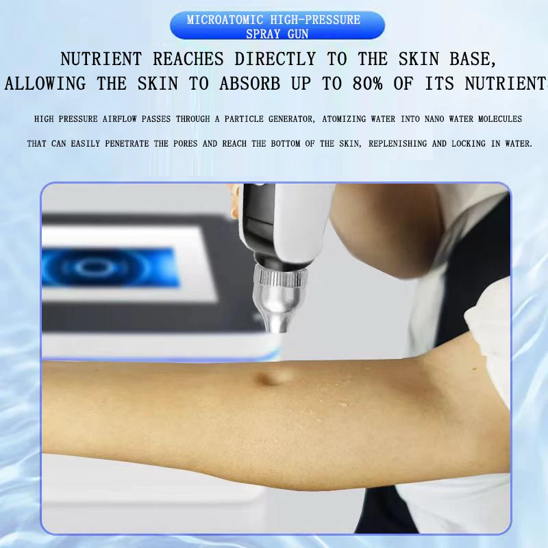 Non Invasive Transdermal Device For Whitening, Hydrating And Moisturizing, High-Pressure Jet Water Light Device