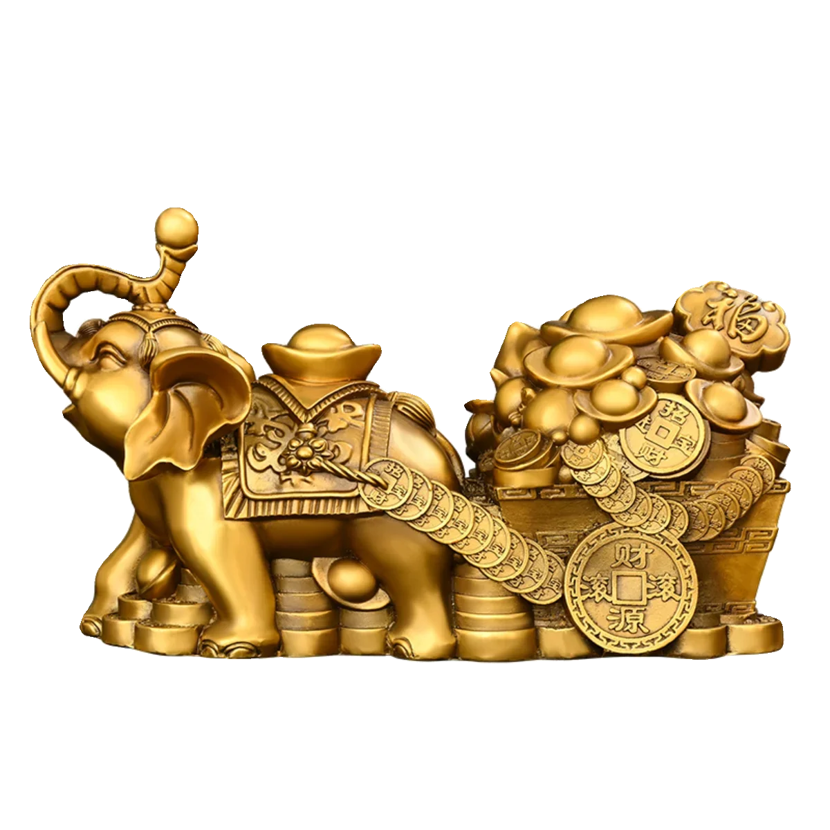 Imagem -06 - Feng Shui Lucky Elephant Ornamentos Jubileu Ruyi Lucky Elephant Home Office Desktop Decor Puxar de Cobre Yuanbao