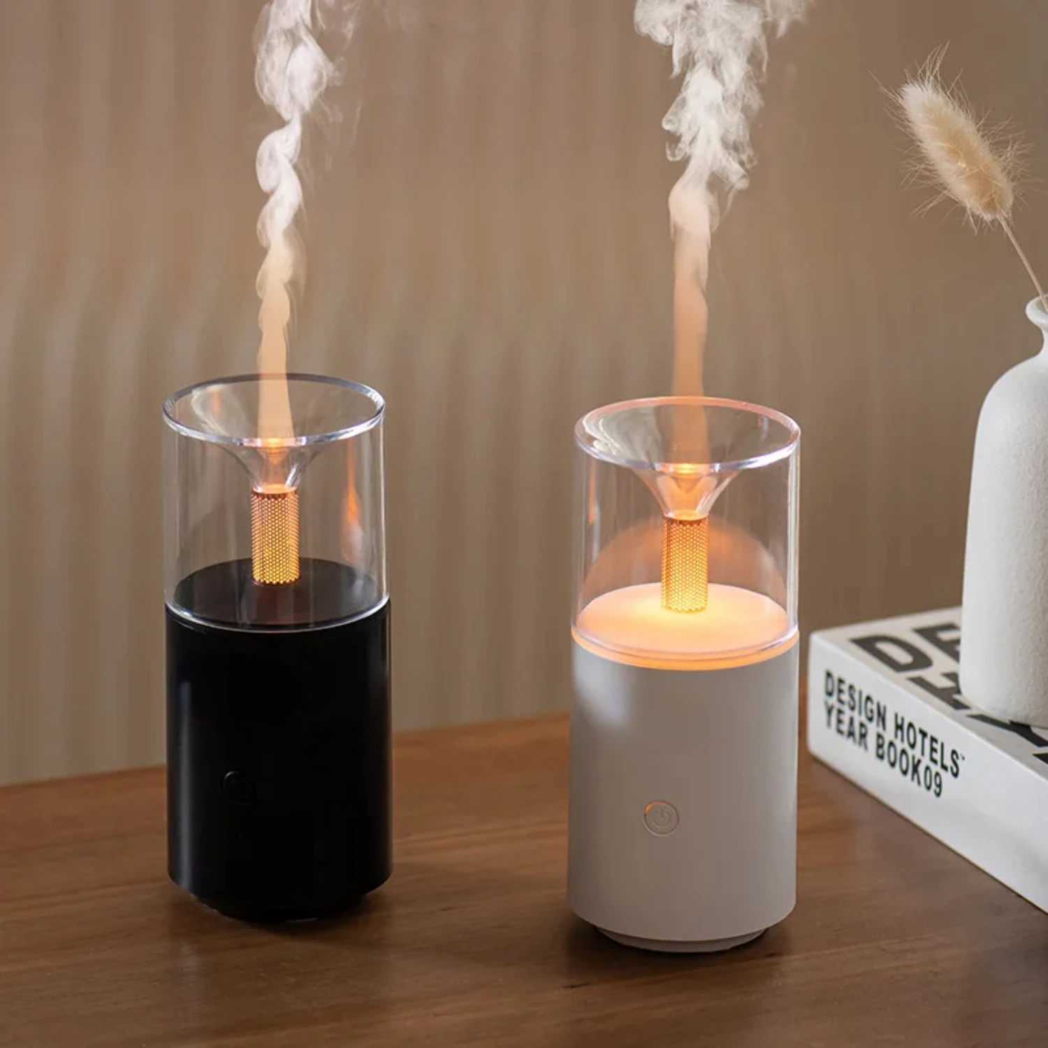 

USB Aromatherapy Diffuser with Warm Light Car Room Fragrance Air Humidifier Essential Oil Diffuser