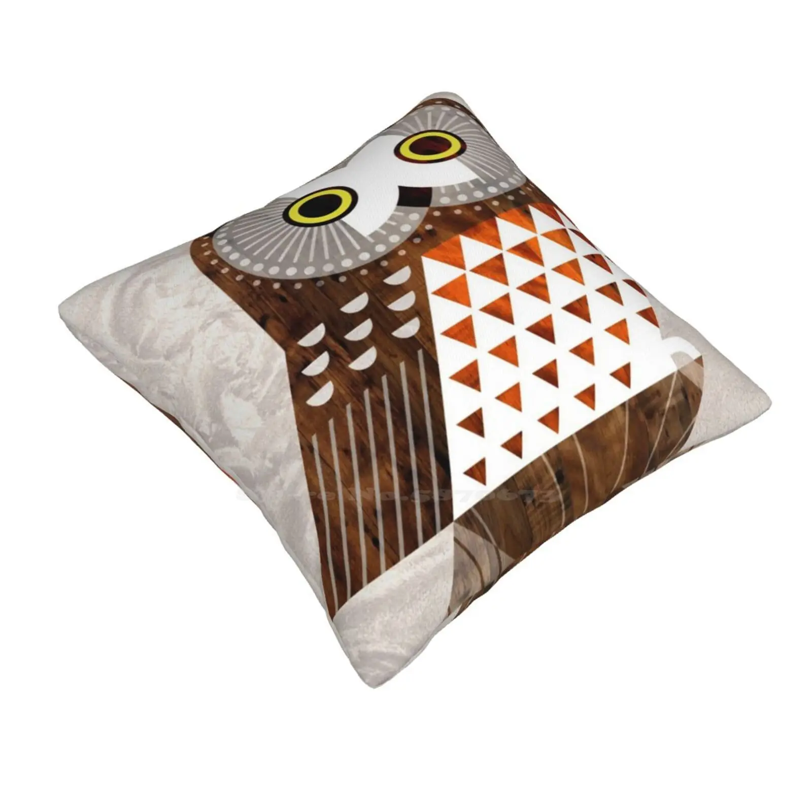 Saw Whet Owl Funny Cute Decor Square Pillowcase Scottpartridgeart Partridge Graphic Design Digital Illustration Jevaart Saw