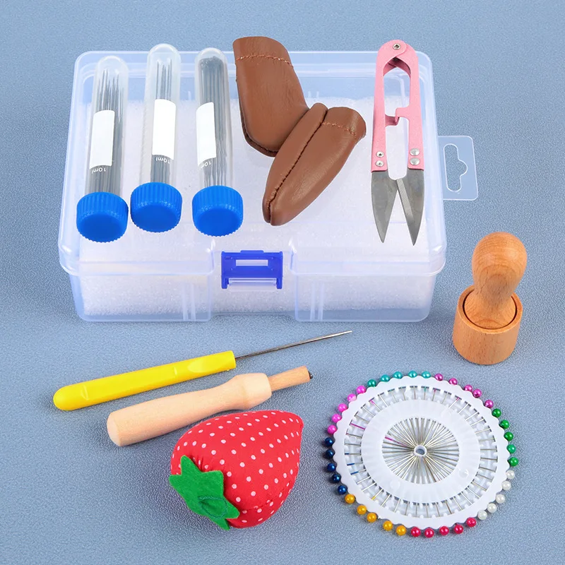 52 قطعة مجموعة إبر التلبيد لوازم التلبيد إبرة الصوف مع 8-إبرة أداة التلبيد الخياطة Pinsn رغوة حصيرة #5