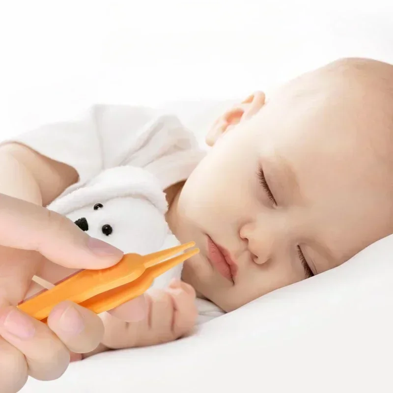 vvocci Baby Nose Tool Toddler Nasal Cavity Care Supplies Kids Safety Tweezers Cleaning ForcepsPlastic Tweezers Baby Essentials