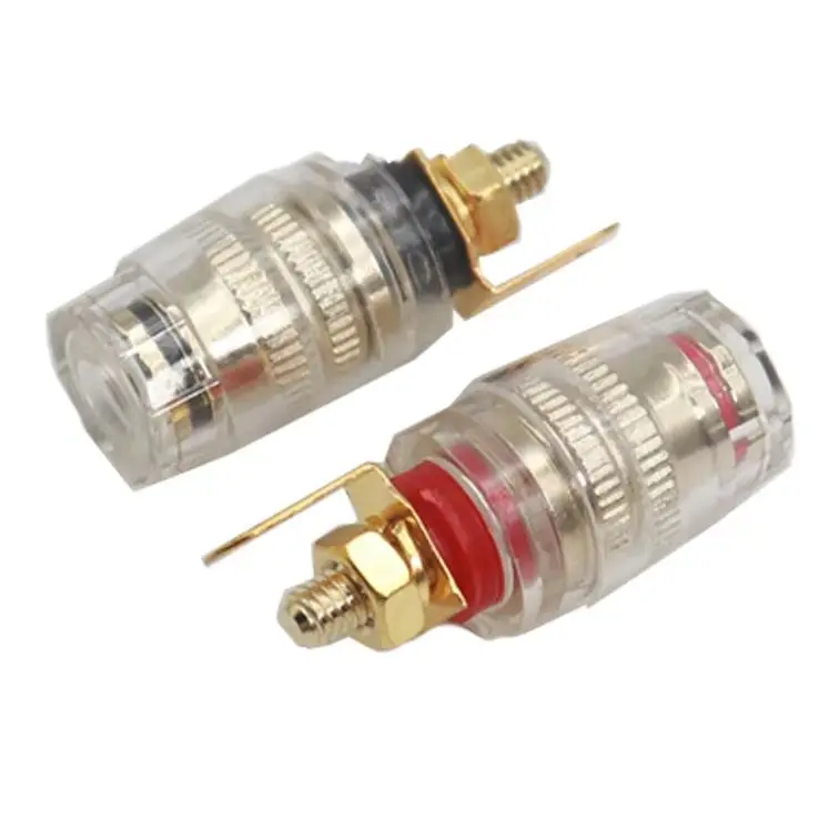 【5-1PCS】M4X33 Banana Connector 4mm Thread Medium Amplifier Speaker Spade Terminal Binding Post Banana Plug Socket Connector 33MM