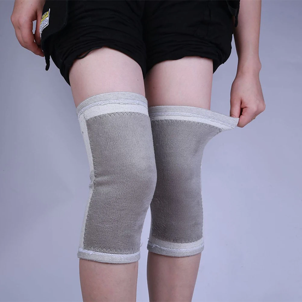 

1 Pair Warm Fleece Knee Support Breathable Non-Slip Outdoor Sports Knee Pad For Basketball Running Hiking Winter Warm Kneelet