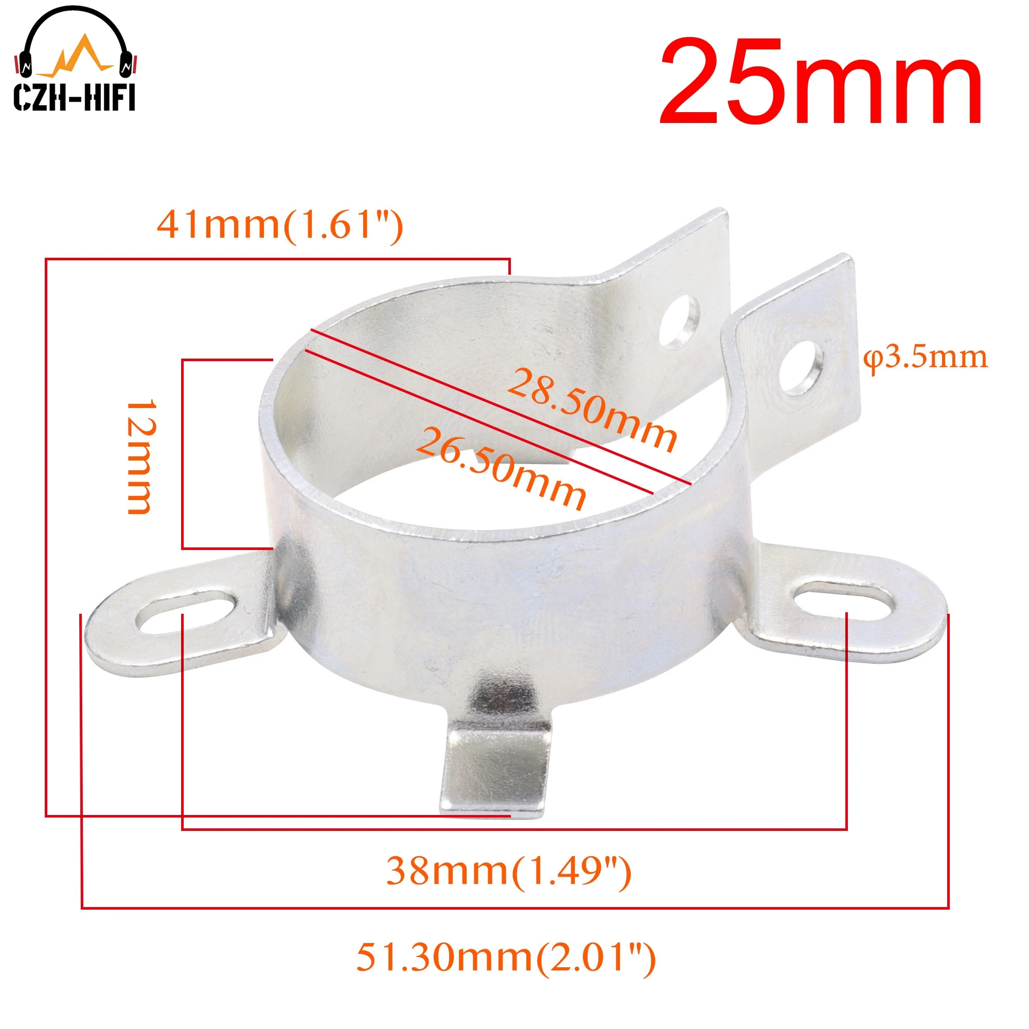 2 Stück 25mm 30mm 35mm 40mm Kondensator klemme langlebige Kondensator halterung Klemm halter klatschen Montage clip verzinnt