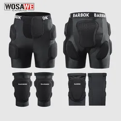 WOSAWE Extreme Sports Ski Skate Snowboard Protection Skiing Protector Knee Pads Skating Protective Hip Padded Shorts