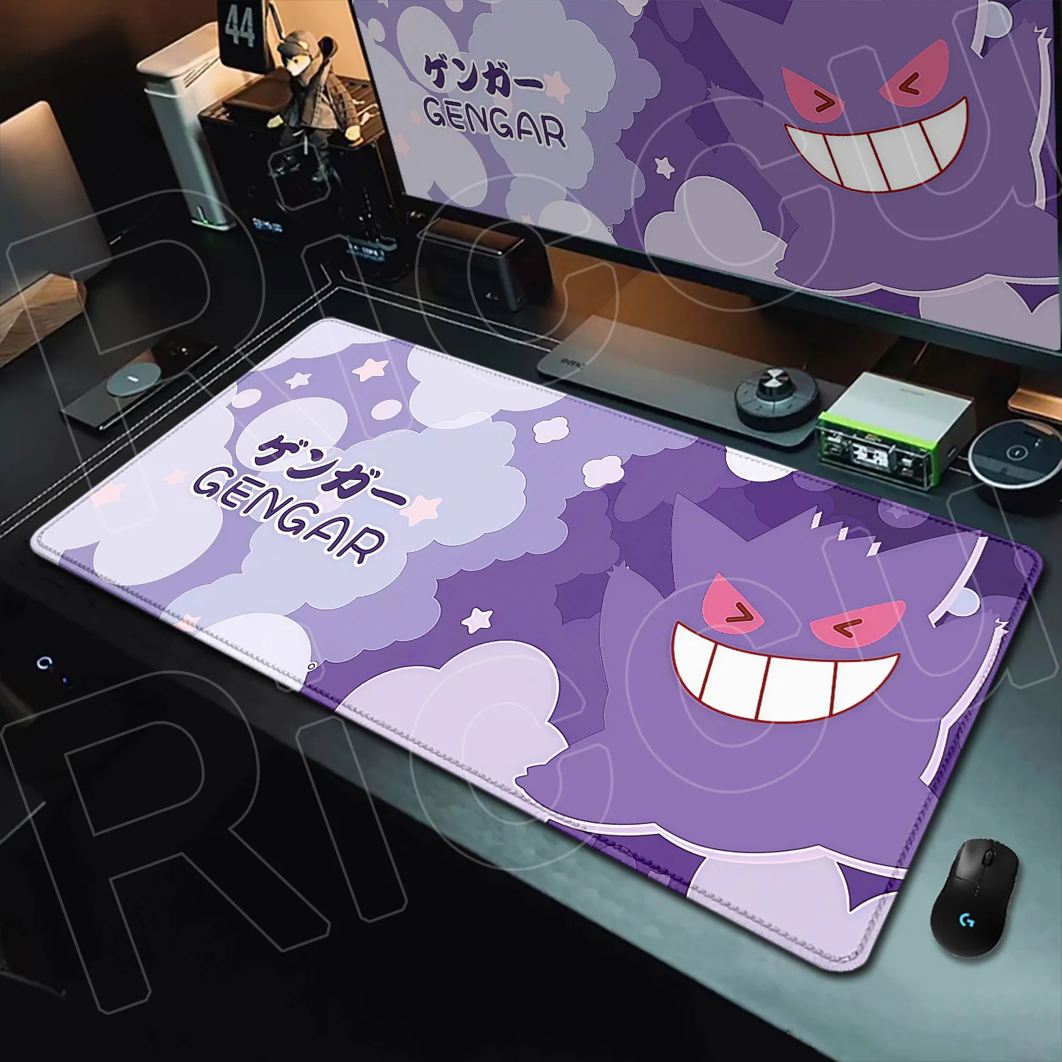 Podkładka pod mysz Kawaii Anime P-pokemon 80x40cm, dywanik pod klawiaturę do gier, urocza G-gengar, powiększona podkładka na biurko, antypoślizgowa podkładka pod mysz do laptopa, do biura. — zdjęcie produktu 3