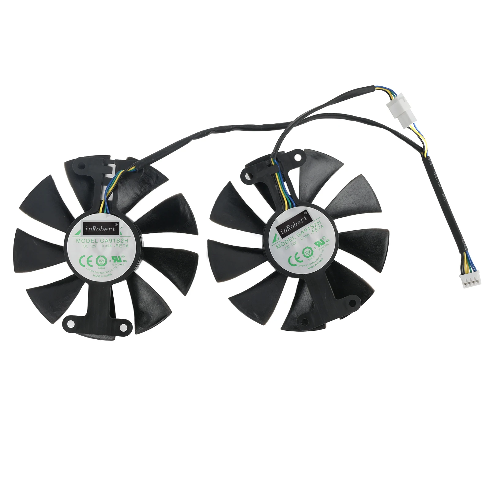 GA91S2U Powercolor Rode Duivel RX580 Gpu Koeler Koelventilator Voor Radeon Rode Draak Ax Rx 480 470 580 Video Kaarten als Vervanging Fan