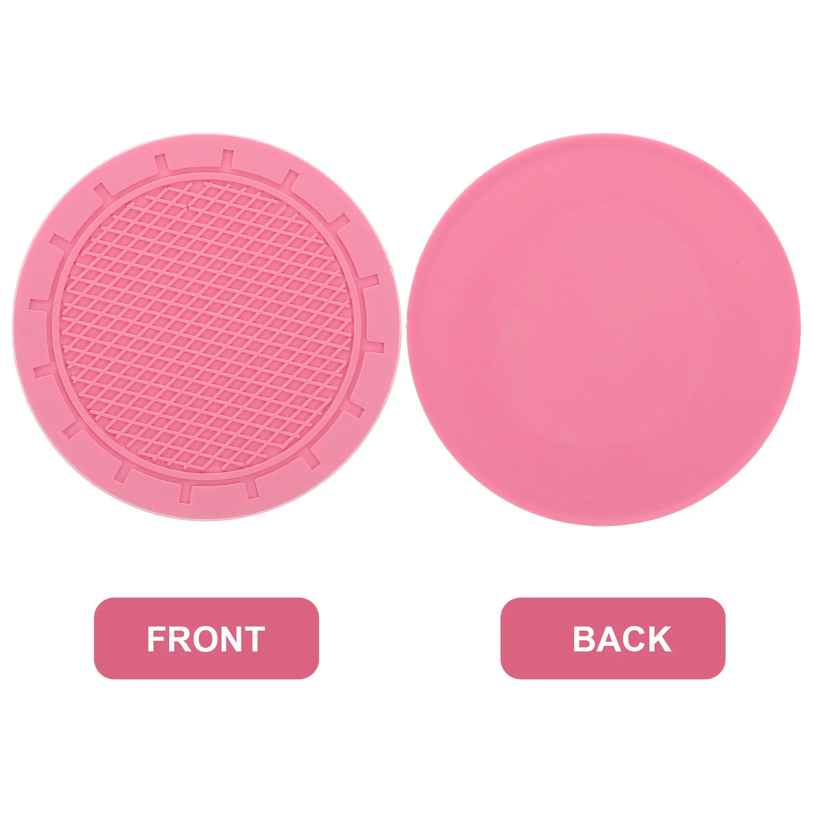 

4Pcs Car Cup Coasters Simple Waterproof Non Slip PVC Heat Insulation Car Mounted Cup Pad Coasters for Drinks