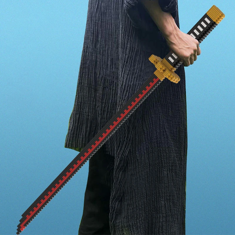 Blocs de construction d'épée Nichirin d'anime, kit de modèle de katana samouraï, lame de ninja japonaise, briques à assembler, jouets de collection, cadeaux