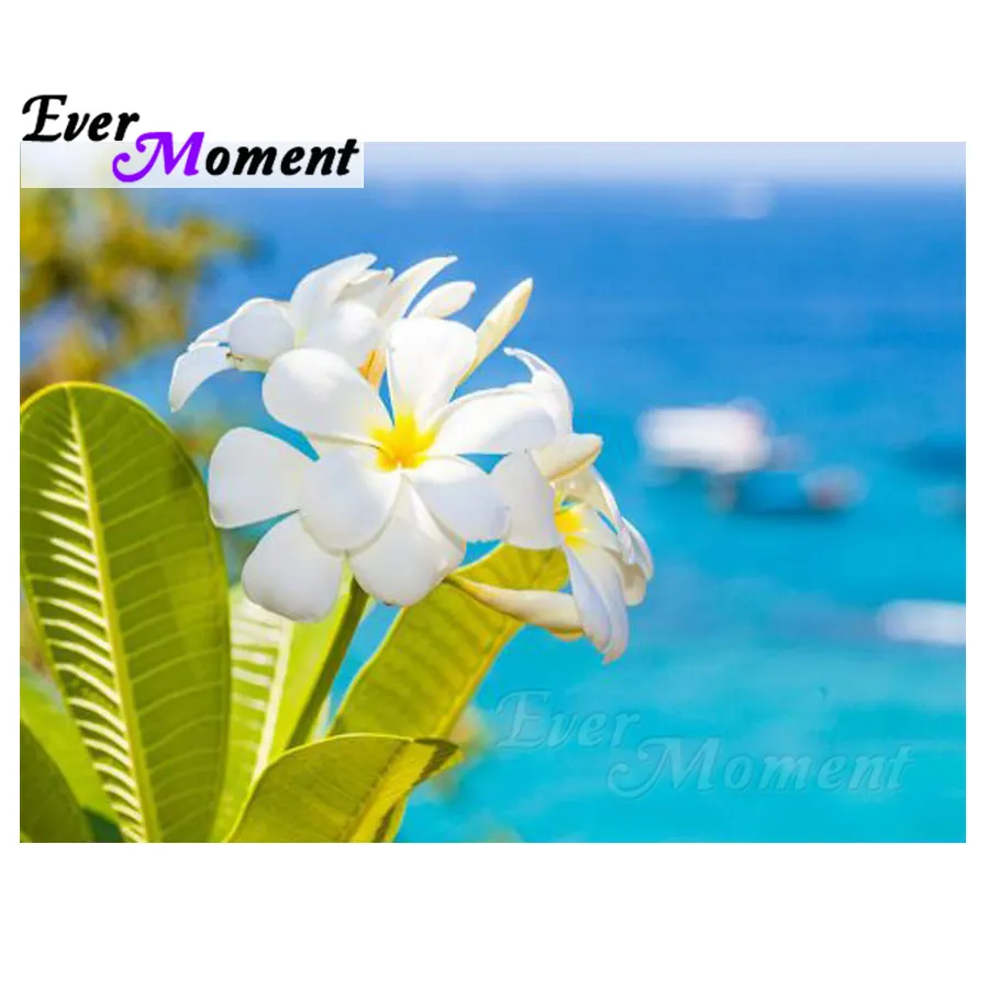 

Алмазная картина Ever Moment, цветок, море, вышивка крестиком, картина, полная квадратная круглая дрель, алмазная вышивка, 5D DIY Декор S2F952