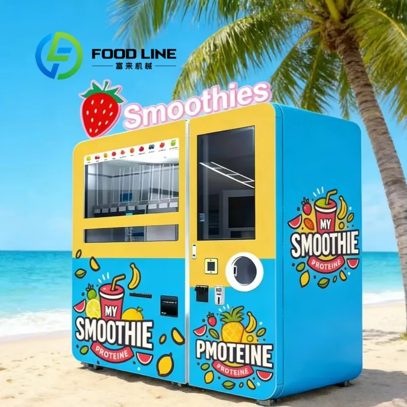 Compact Commercial Smoothie Vending Kiosk High Efficiency Blending System For Small Business And Startup Use