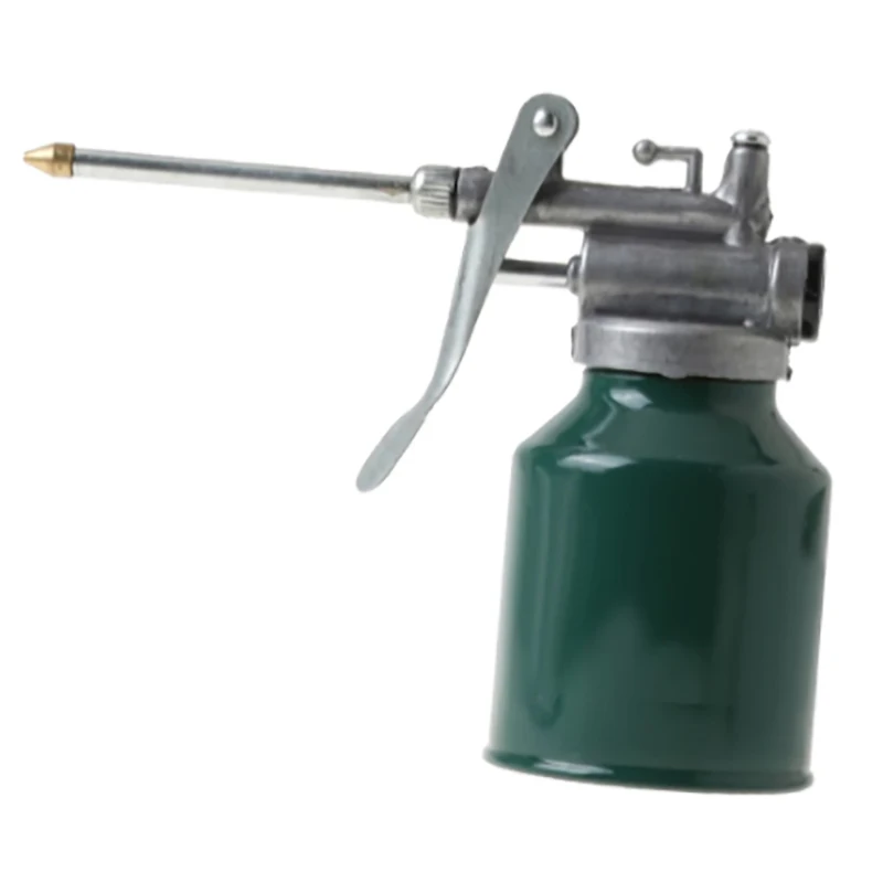 250ml Oil Can High Pressure Hand Pump Oiler Lubrication Metal Gun For Lubricants Oiler With Oil Spray Hose Car Oil Pot Bottle