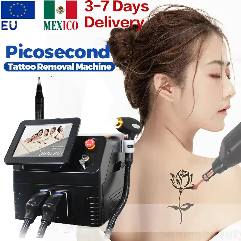 Diode Laser and Picosecond Laser 2 in 1 808 Diode Laser Hair Removal Tattoo Removal Machine with 4 Wavelength 755nm 808nm 1064