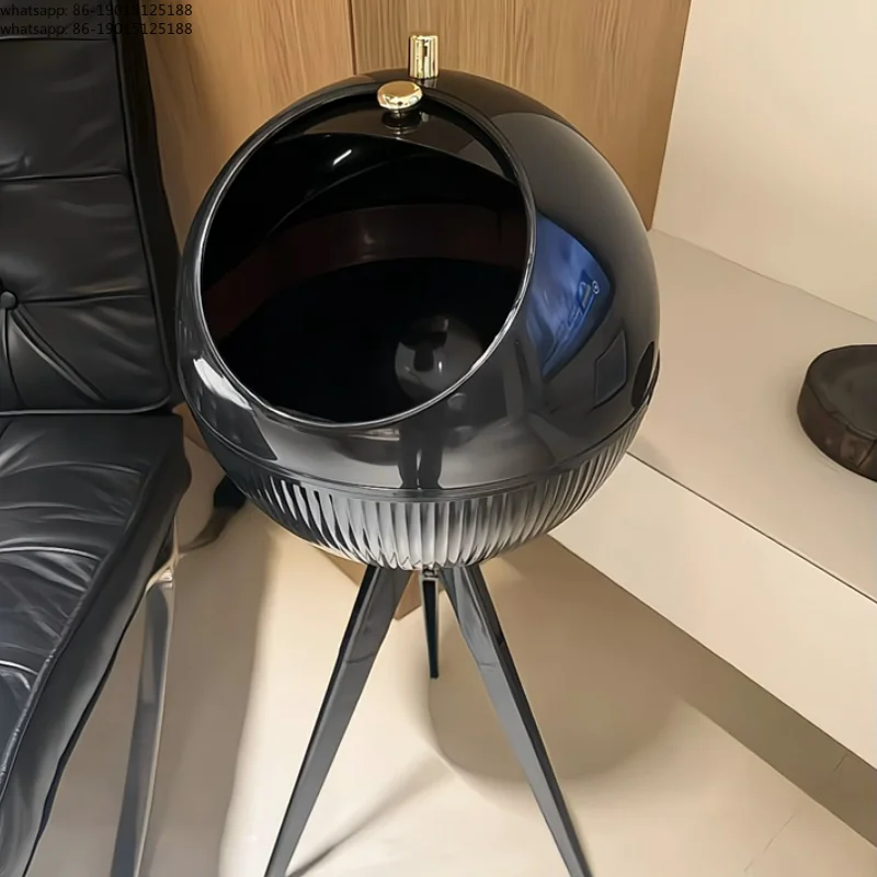 Trash can household living room light luxury high-end high-value with cover kitchen bathroom special no bending