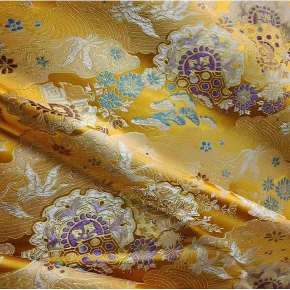 Popular Flower Design Chinese Style Traditional Good Quality Discount Price Jacquard Brocade Fabric for Women Wedding Dresses