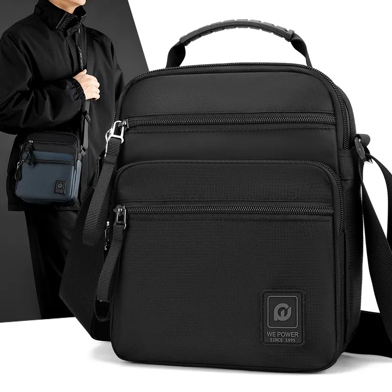 

WEPOWER Men's business commuting single-shoulder bag, fashionable travel crossbody bag, vertical style small handbag